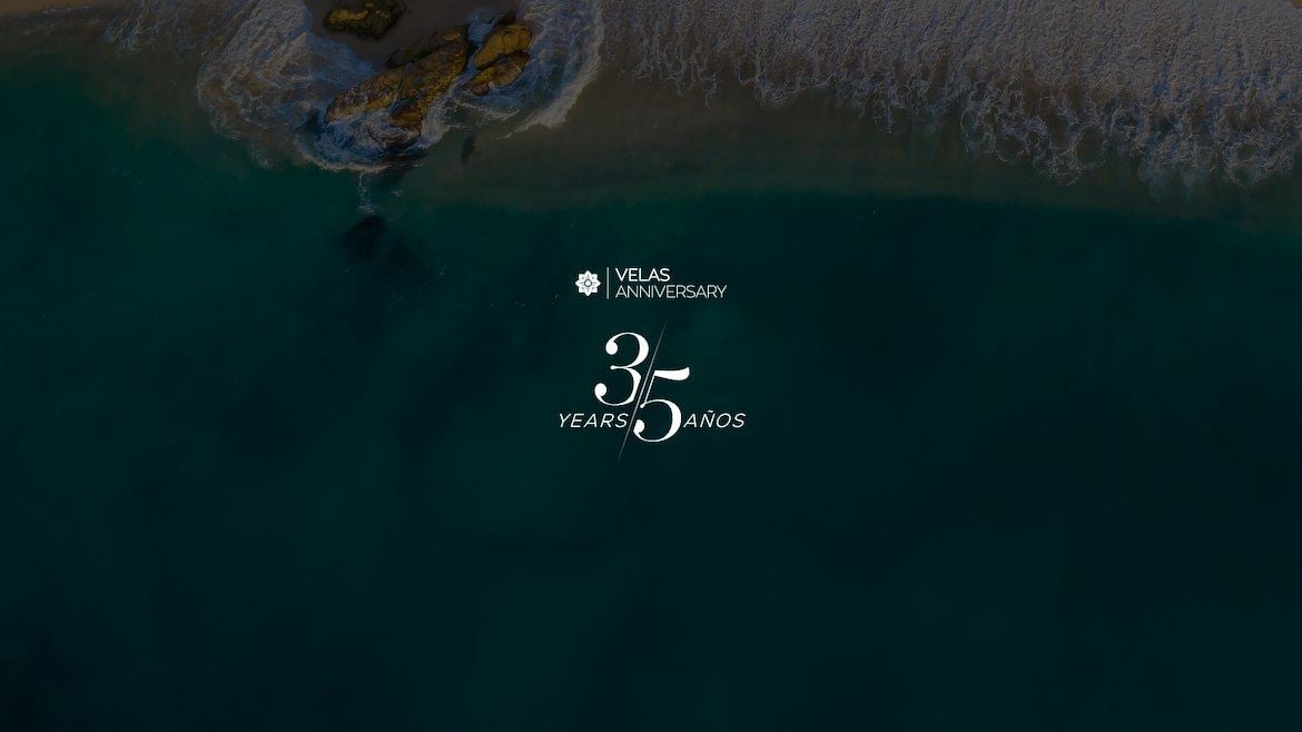 An aerial view of a beach